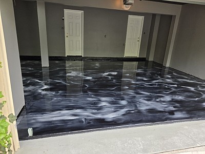 solid color epoxy garage